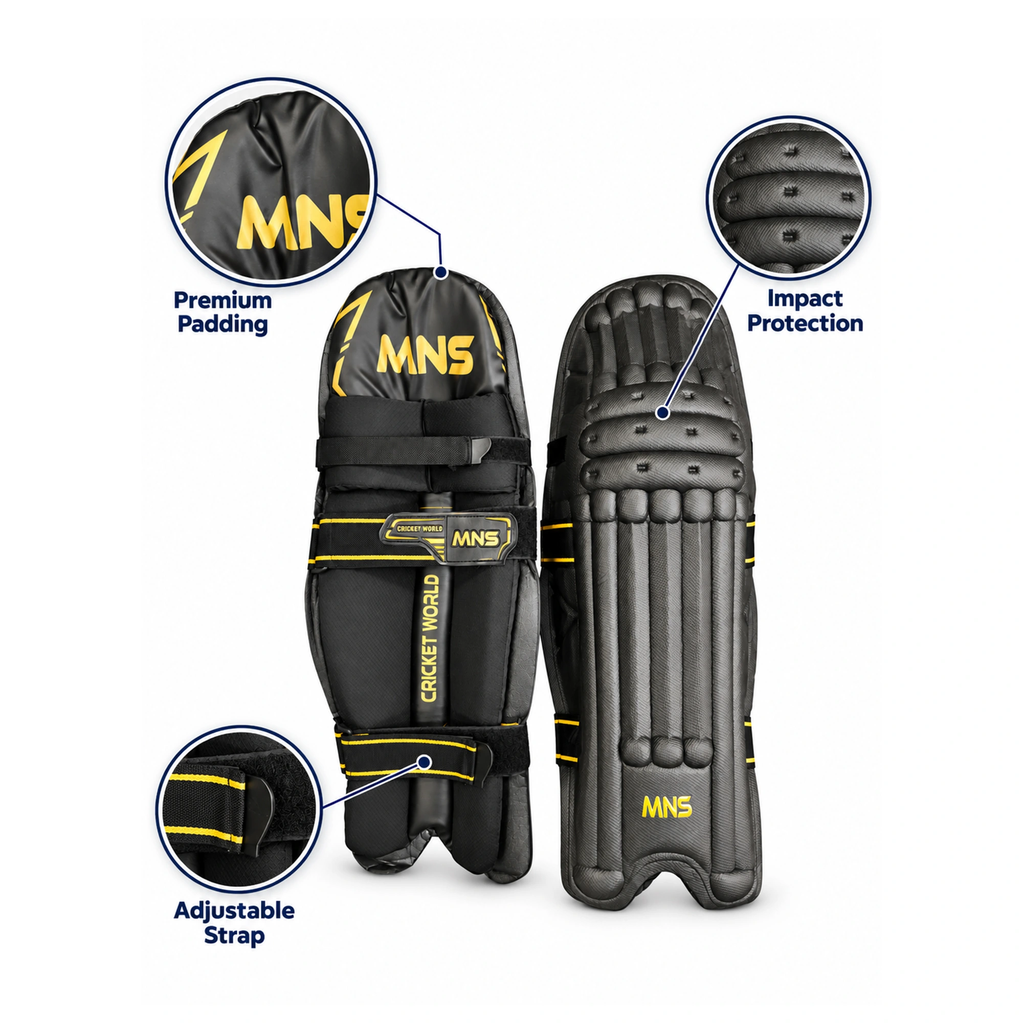 Moulded Pro Pads - Black — product photo 2