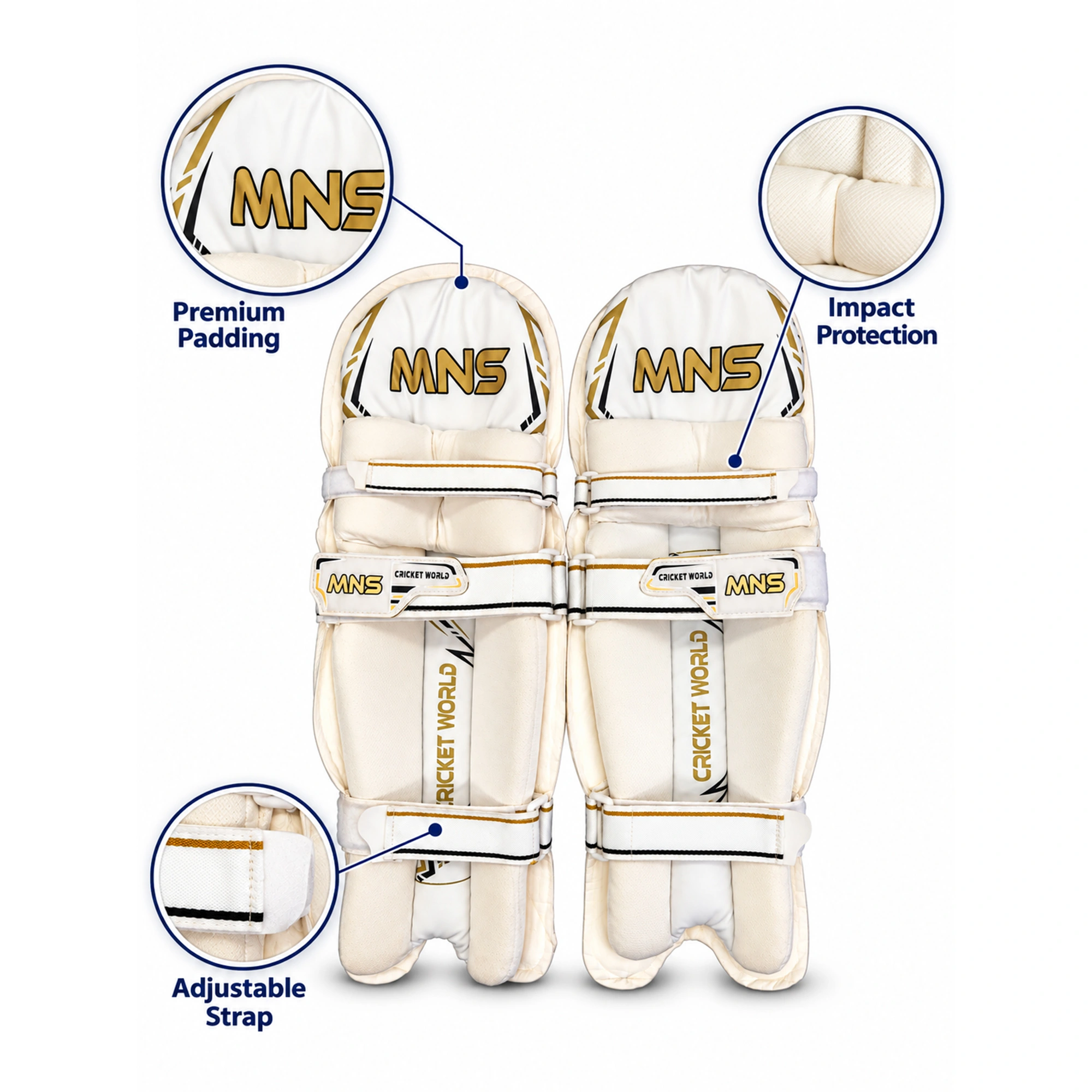 Moulded Pro Pads - White — product photo 4