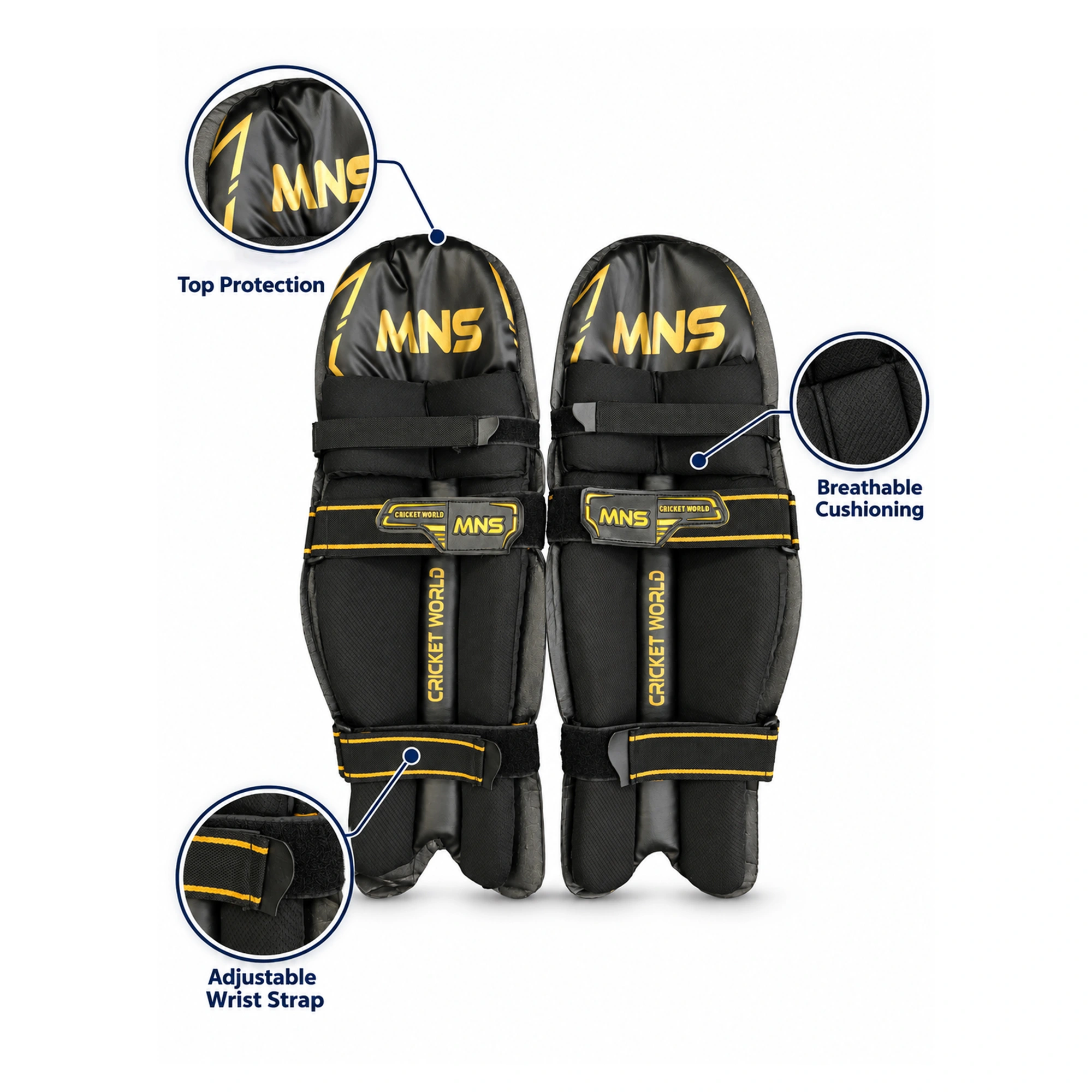 Moulded Pro Pads - Black — product photo 3